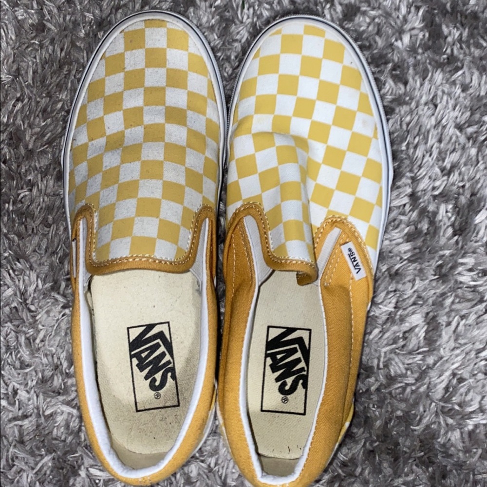 Yellow checkered vans
